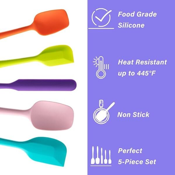5-Piece Silicone Spatula Set – Heat Resistant
