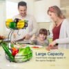 61LK64GW1qL._AC_SX679_ Auledio 2-Tier Countertop Fruit & Vegetable Basket with Banana Hanger
