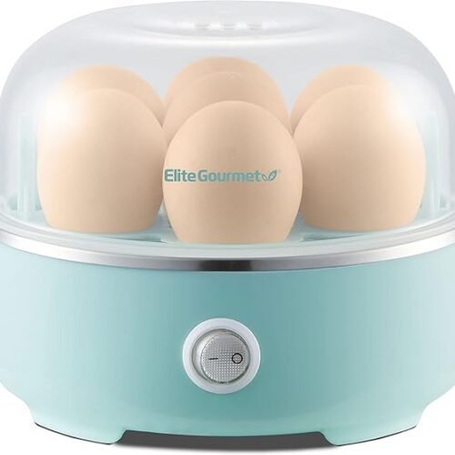 Elite Gourmet Easy Egg Cooker – 7 Egg Capacity, Auto Shut-Off