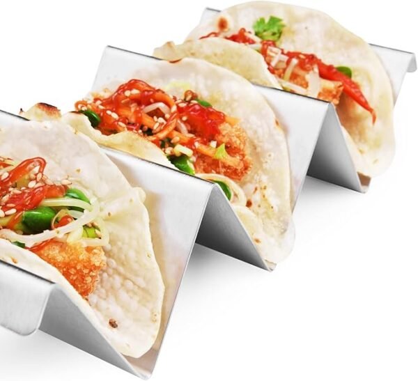 Stainless Steel Taco Holders Rack – 4 Pack Taco Stand