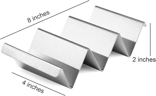 Stainless Steel Taco Holders Rack – 4 Pack Taco Stand
