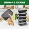 71-vblxEt9L._AC_SX679_ 24 oz Meal Prep Containers with Lids – 50 Pack Reusable