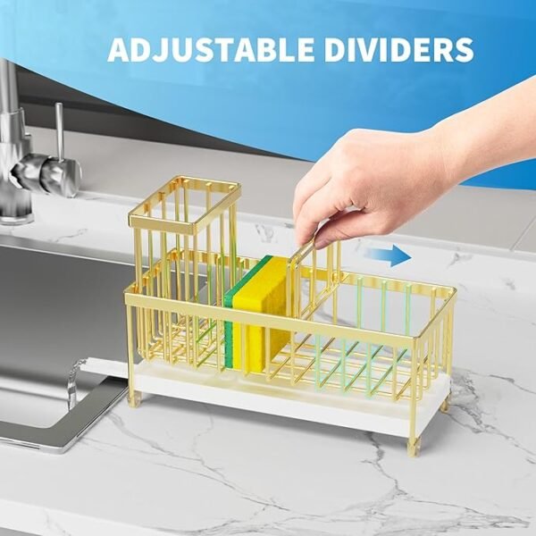 Cisily Stainless Steel Kitchen Sink Sponge Holder Organizer