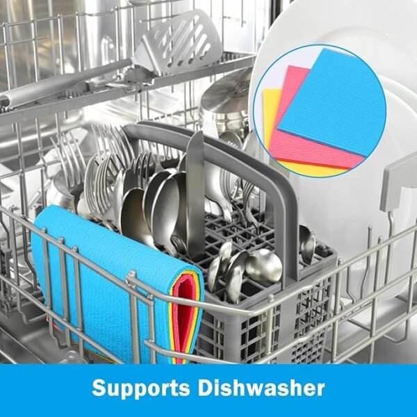 HOMEXCEL Swedish Dishcloths, 10 Pack – Reusable & Absorbent