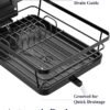 71UUD2c23iL._AC_SX679_ Kitsure Stainless Steel Dish Drying Rack with Cutlery Holder – Black