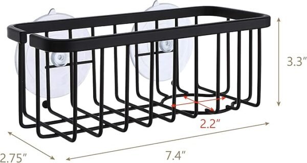 SunnyPoint NeverRust Deluxe Sink Sponge Holder – Adhesive & Suction Mount