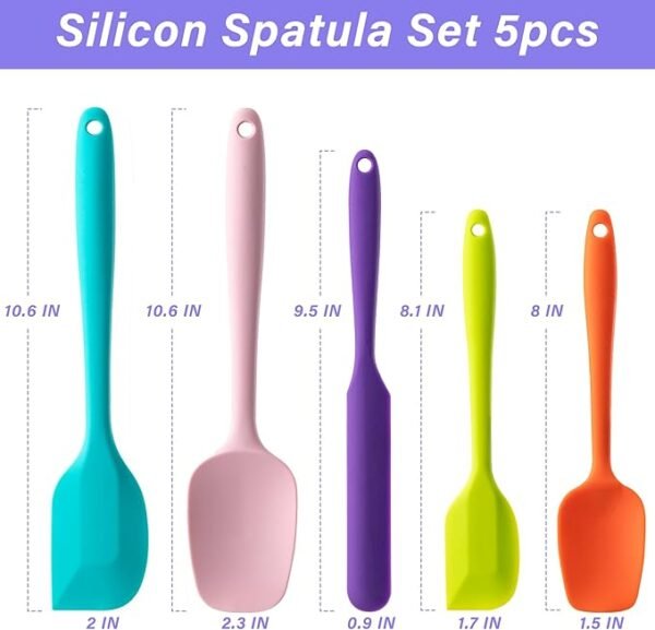 5-Piece Silicone Spatula Set – Heat Resistant