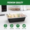 71aFB3bH9BL._AC_SX679_ 24 oz Meal Prep Containers with Lids – 50 Pack Reusable