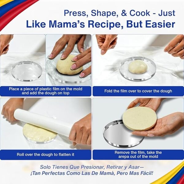 71bg8n+RiOL._AC_SX679_ Stainless Steel Arepas & Gorditas Molder – Double Size & Thickness