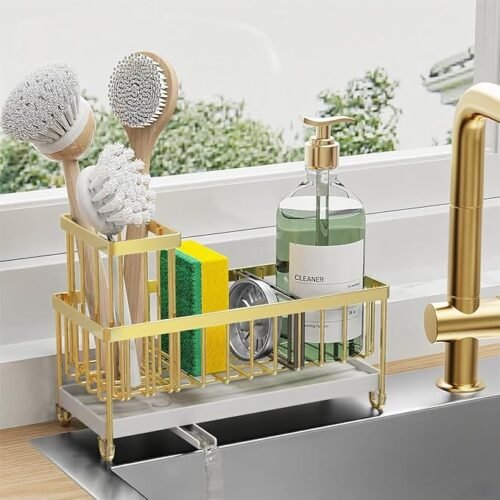 71cFIxbO3tL._AC_SX679_ Cisily Stainless Steel Kitchen Sink Sponge Holder Organizer