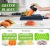 HomeHacks 12-in-1 Vegetable Chopper & Kitchen Gadget, Green