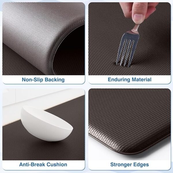 StepRite 2-Pack Anti-Fatigue Kitchen Mats – Cushioned & Non-Slip