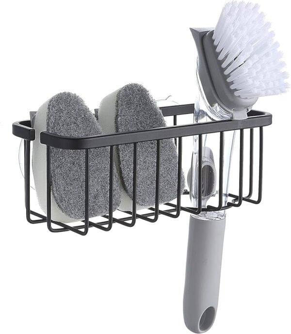 SunnyPoint NeverRust Deluxe Sink Sponge Holder – Adhesive & Suction Mount