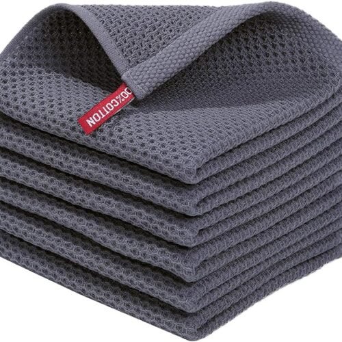 81YlKeBDwML._AC_SX679_ Homaxy Cotton Waffle Weave Kitchen Dish Cloths, 6-Pack