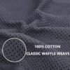 Homaxy 6-Pack Cotton Waffle Weave Dish Cloths – Dark Grey
