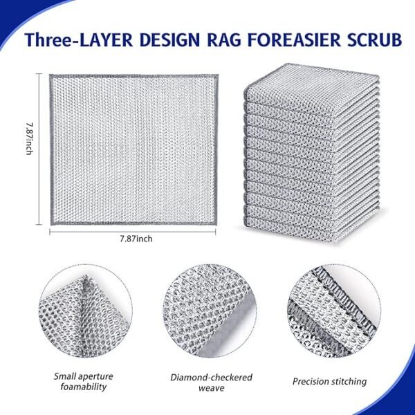 81esaGqEl-L._AC_SX679_ Non-Scratch Steel Wire Dishcloths – 12 PCS