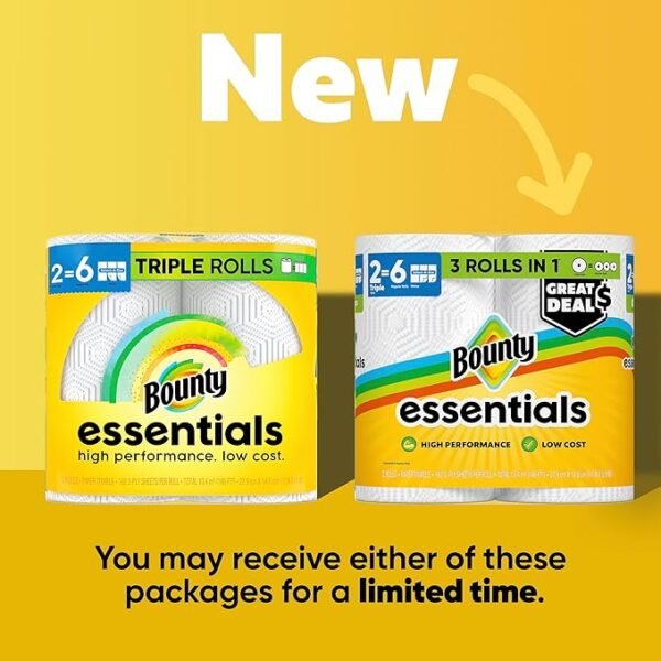 Bounty Essentials Select-A-Size Paper Towels, 2 Triple Rolls