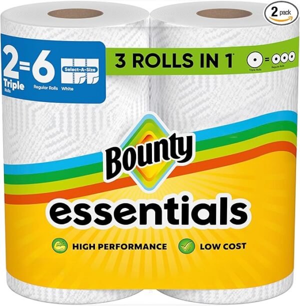 Bounty Essentials Select-A-Size Paper Towels, 2 Triple Rolls
