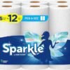 Sparkle Pick-A-Size Spirited Print Paper Towels, 6 Double Rolls – 660 Sheets
