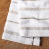 KitchenAid Albany 4-Pack Kitchen Towels, Milkshake Tan/White